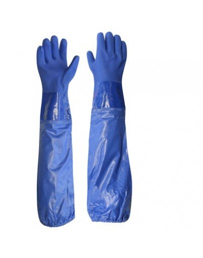 PVC gloves with sleeve
