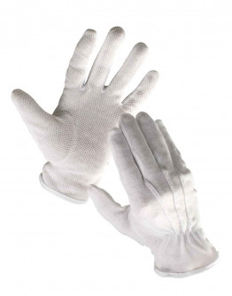 Cotton gloves  with PVC dots 