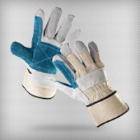 Leather- combined gloves