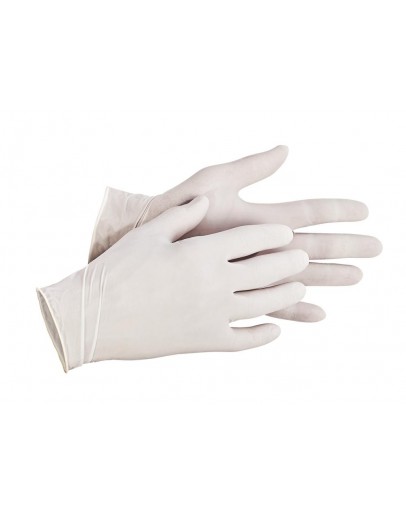Одноразовые латексные перчатки с тальком. Резиновые перчатки